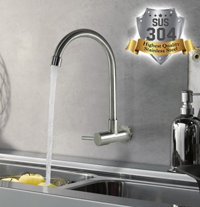 Mr. Plumber Wall mount Kitchen Faucet 304 Stainless Steel ET-100917Q-42-TM