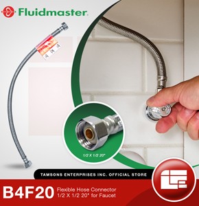 Fluidmaster (B4F20) 1/2“ x 1/2” x 20” Water Supply Connector (Faucet)