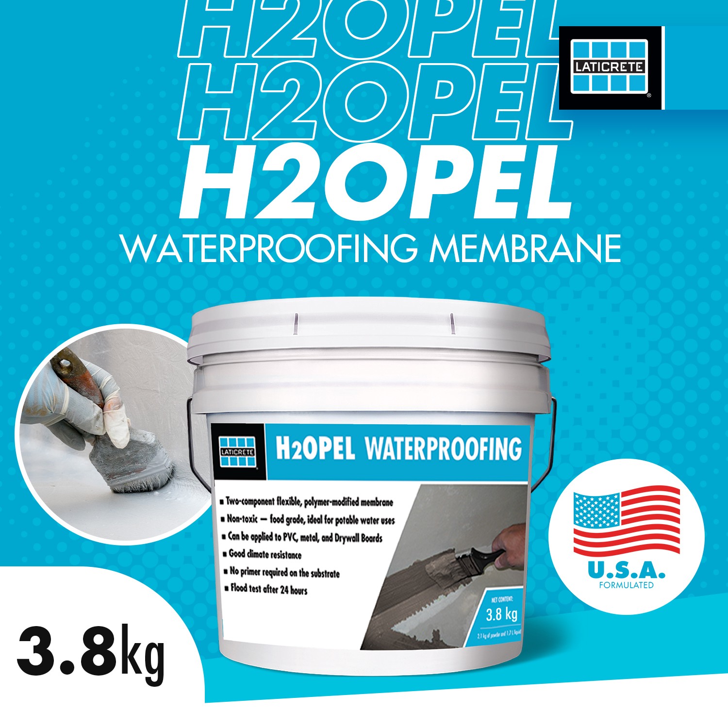 LATICRETE® H2Opel Waterproofing Membrane (3.8kg)