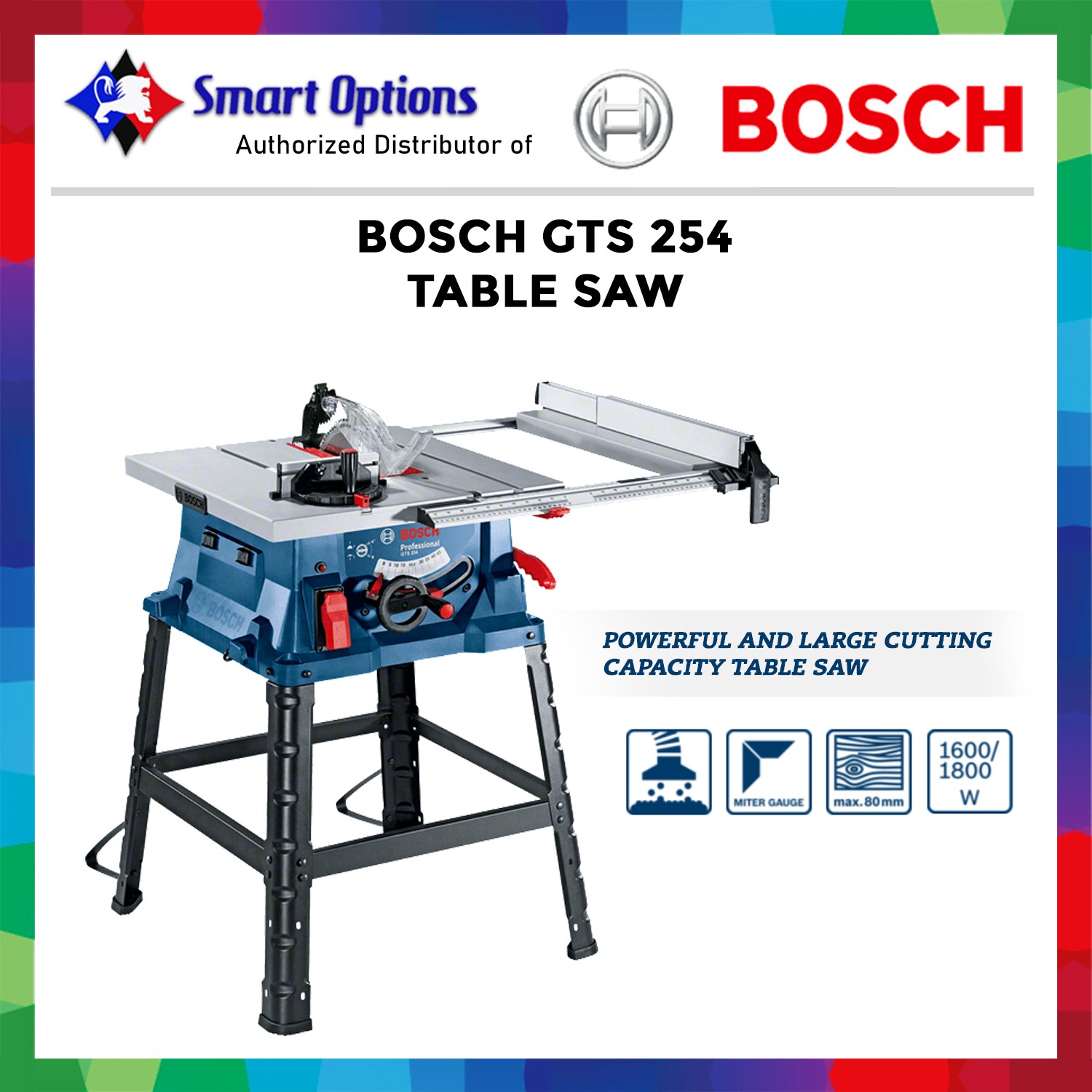 BOSCH GTS 254 Table Saw 254mm Blade Diameter