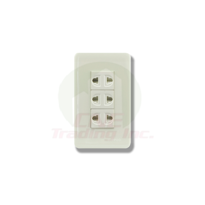 eOppo Classic Series 3-Gang Outlet